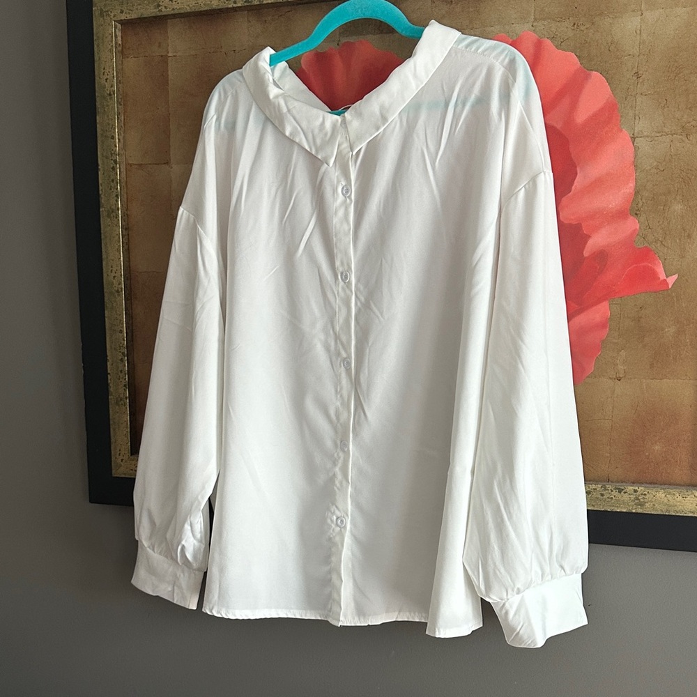 White Button-Up Blouse